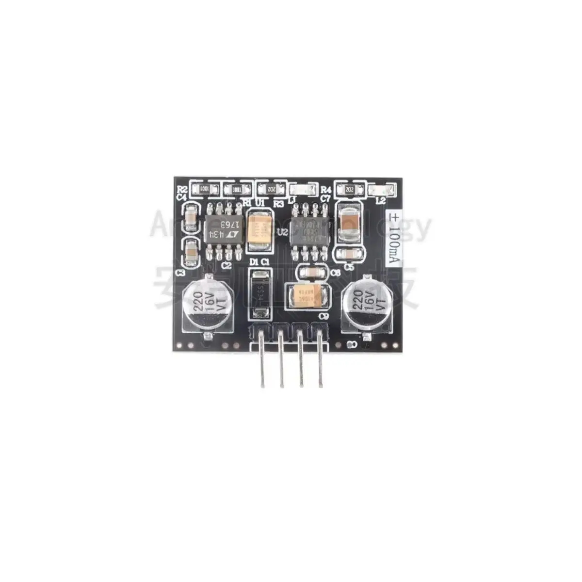 

Специализированный модуль питания для операционных усилителей, преобразование одного источника питания в двойной, низкий уровень пульсаций, выходной ток ±100 мА.