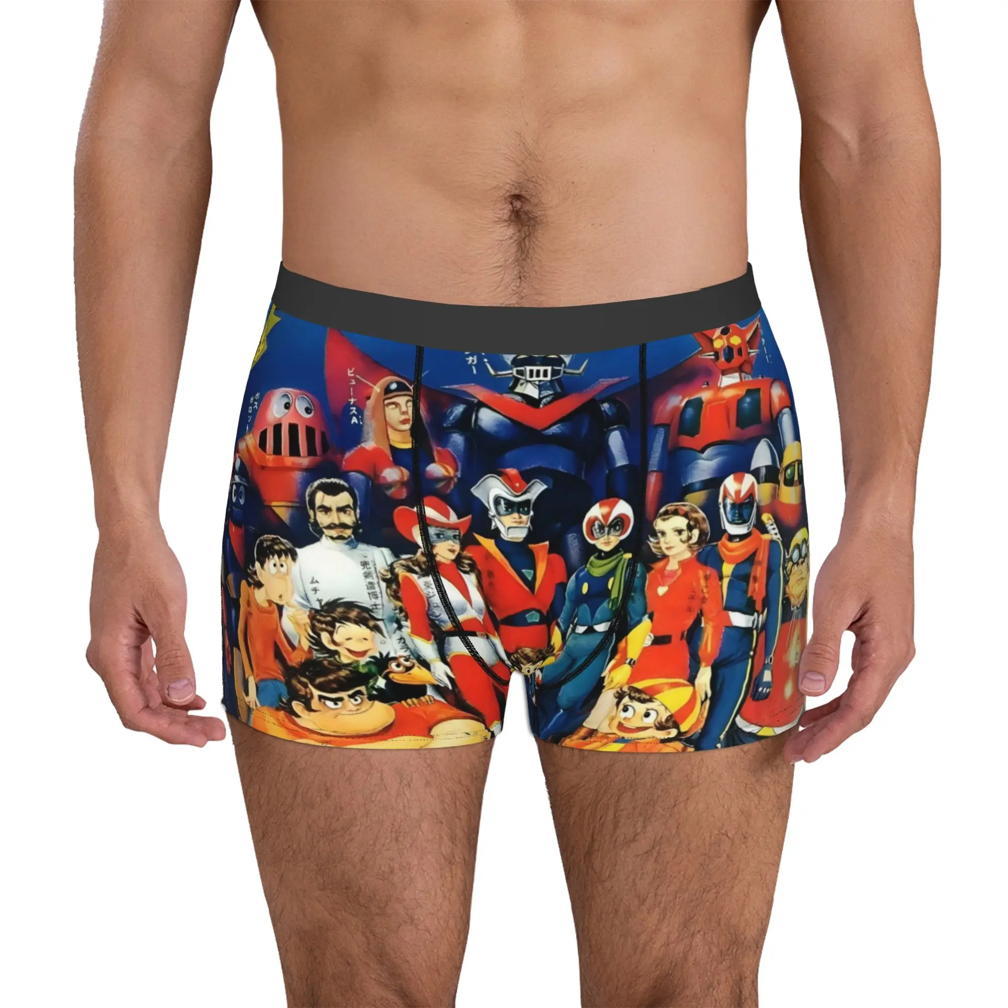 

Goldorak Grendizer Goldrake UFO Robot Boxers Shorts Panties Male Underpants Breathable Mechanical Warrior Briefs Underwear