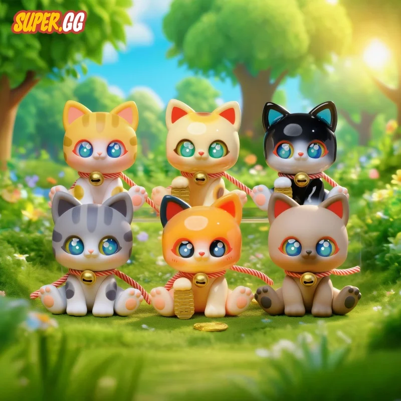 Supergg Picoco Lucky Cloak Cat Series Trendy Blind Box Toys Wealth