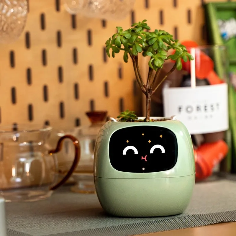 IVY Flowerpot robot inteligente planta verde emocional robot inteligente niña novia niño esposa diversión inteligente regalo de sentido para personas mayores
