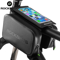 ROCKBROS Bicycle Bag Rainproof Touch Screen Phone Top Tube Bag MTB Road Bike Frame Front Saddle Bag & Pannier Bike Accessories