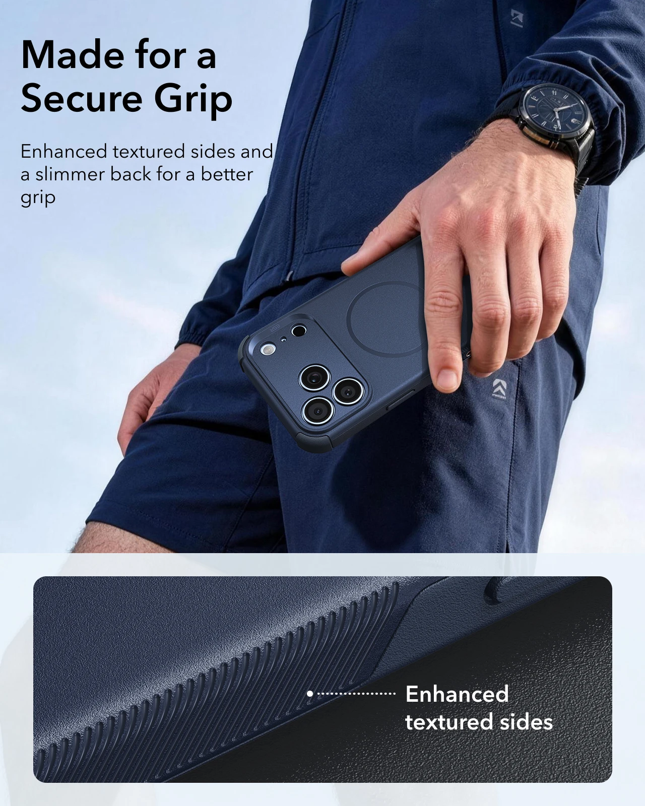 Etui ESR dla 17 Pro Max z przyciskiem sterowania aparatem, ochronne etui magnetyczne klasy wojskowej do iPhone 16, 17, 17 Air i 16 Pro. — zdjęcie produktu 5