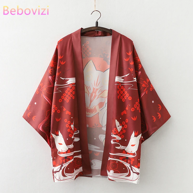 

2023 New Summer Loose Nicholas Japanese Streetwear Cardigan Women Men Blouse Top Yukata Harajuku Haori Kimono Cosplay