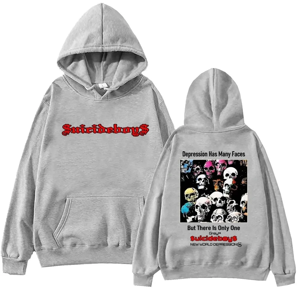 

Depression Has Many Faces But There Is Only One Suicideboys Hoodie Harajuku Hip Hop Pullover Tops Sweatshirt Fans Gift