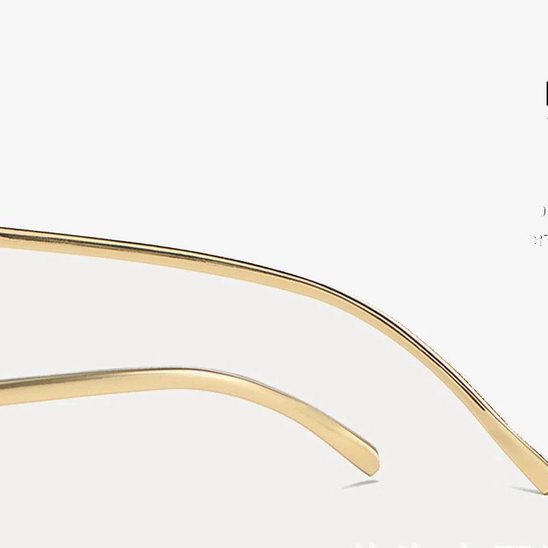 Leopard Head Frameless Cut Edge Fashion Sunglasses Small Frame Stylish New Design Optics for Trendy Look