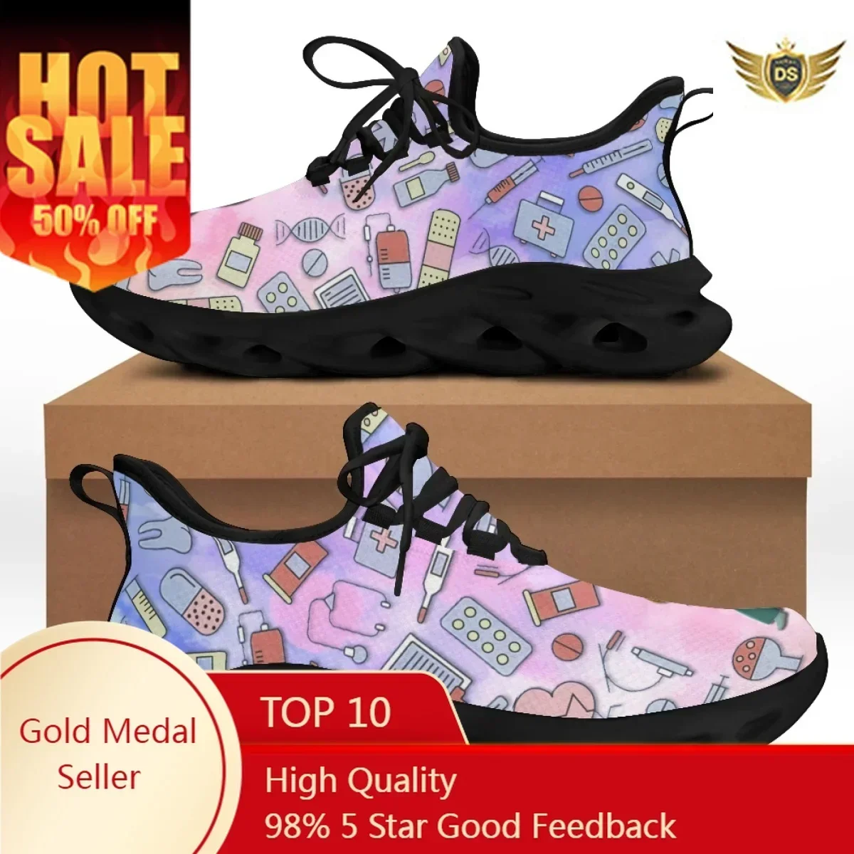 

Customized Fancy Sneakers Women Custom Pattern Print Plus Size Flat Children Mesh School Shoes Girls Dropshipping