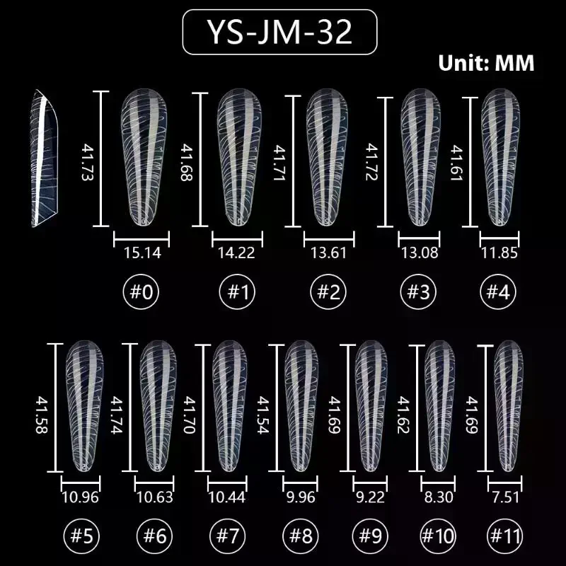 Transparante volledige dekking verlenging valse nageltips - UV-gellak gebeeldhouwde mal druk op nagels voor salon- en doe-het-zelf-manicuregereedschap