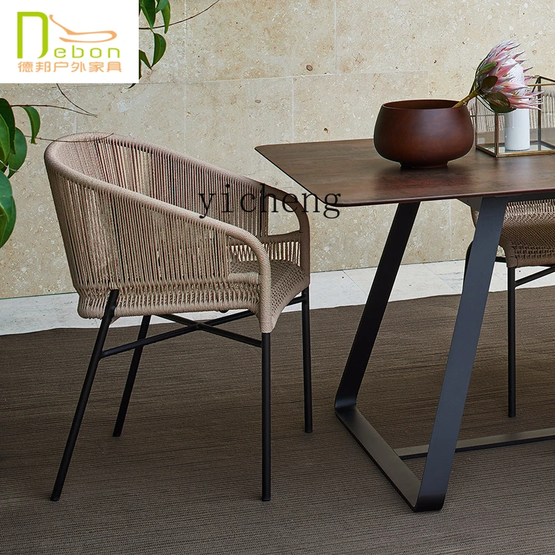 

LX outdoor outdoor waterproof sunscreen dining table and chairs garden garden table and chairs rattan rattan