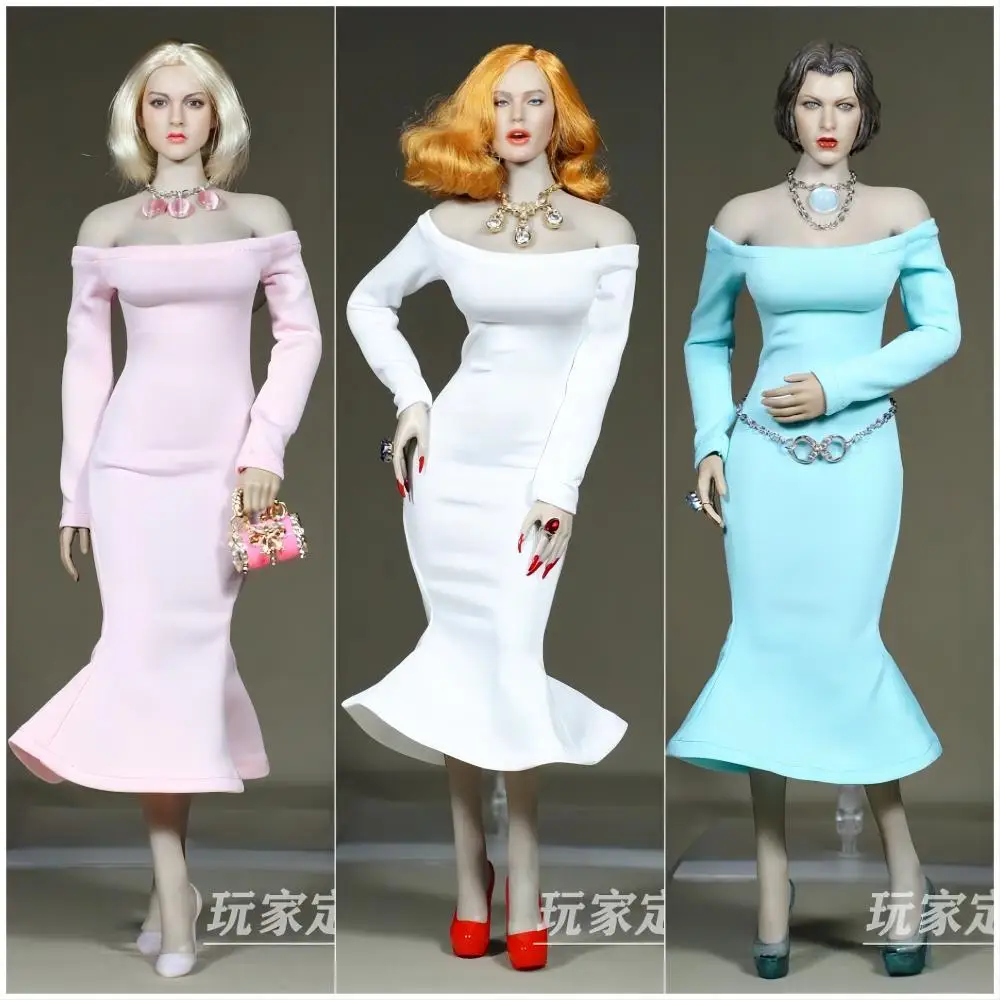 

1/6 Scale Flared Skirt Clothes Accessories Model for 12 inches Female Large Chest Action Figure Body