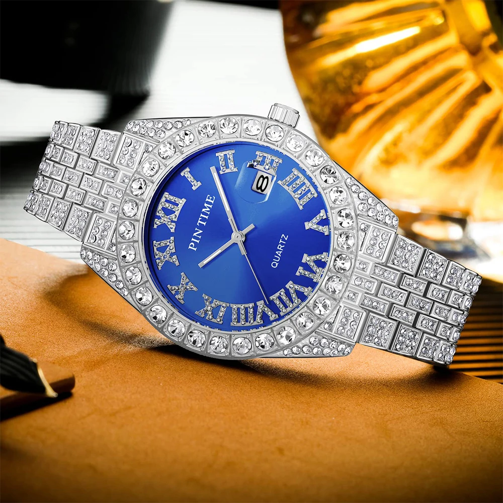 Classic Retro Watch For Women Men Fashion Rhinestone Band Quartz Wristwatch Ins Style Diamond Inlaid watch with Multiple Colors