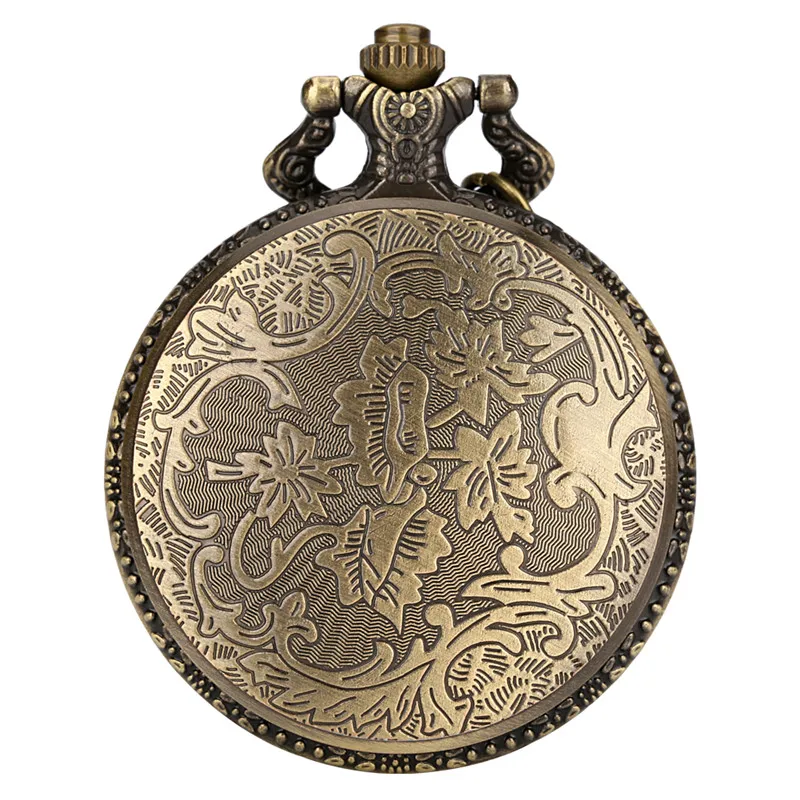 Orologio da tasca analogico al quarzo da uomo con Design Vintage scava fuori la GEORGIA, orologio da polso con catena con ciondolo con collana con numero arabo