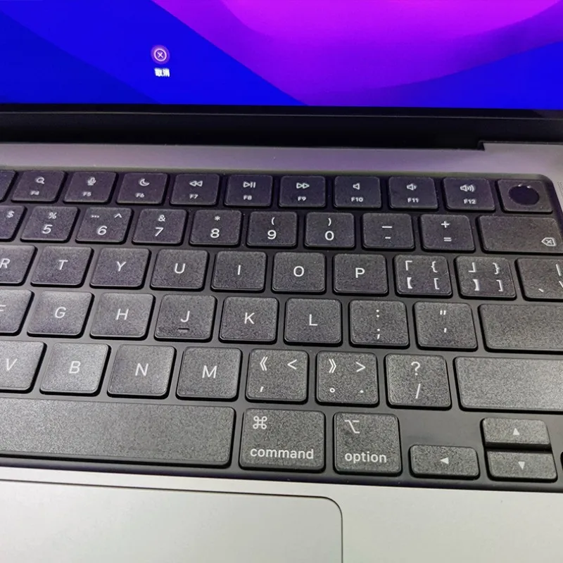 (Us American Version) Frosted Transparent White Mbp Suitable for Apple MacBook Pro Air Keyboard Stickers, Translucent M4 Film, Anti-Oil Keyboard Stickers