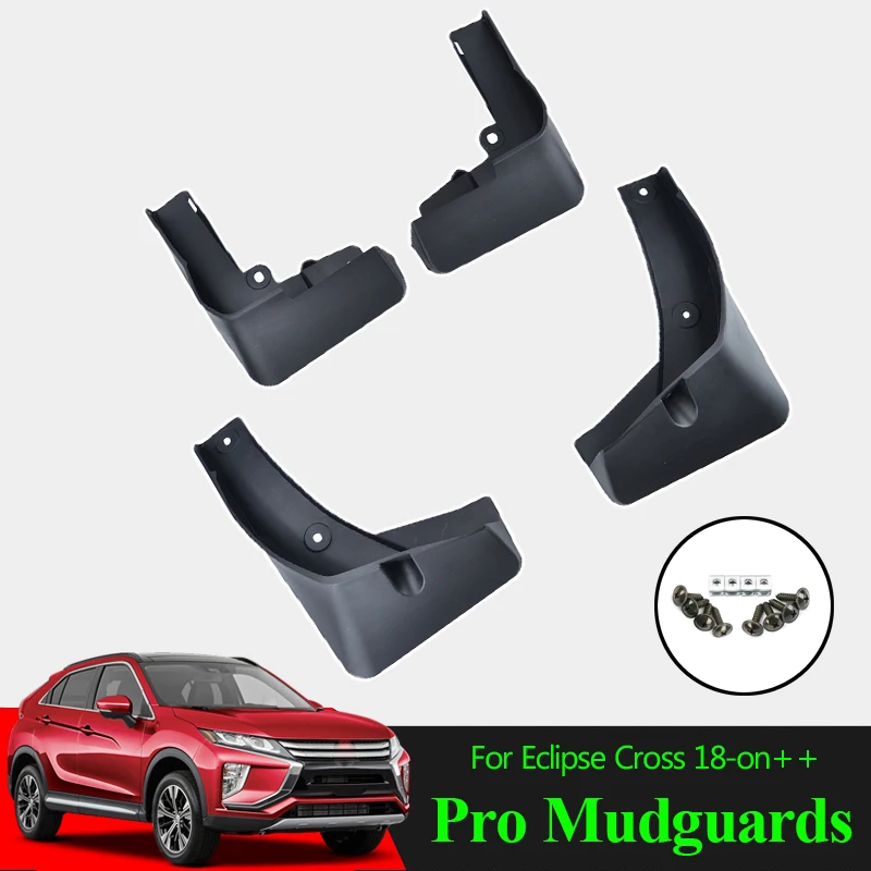 Set Molded Mud Flaps For Mitsubishi Eclipse Cross 2018 -2025 Mudflaps Splash Guards Flap Mudguards Fender Front Rear 2019 2020