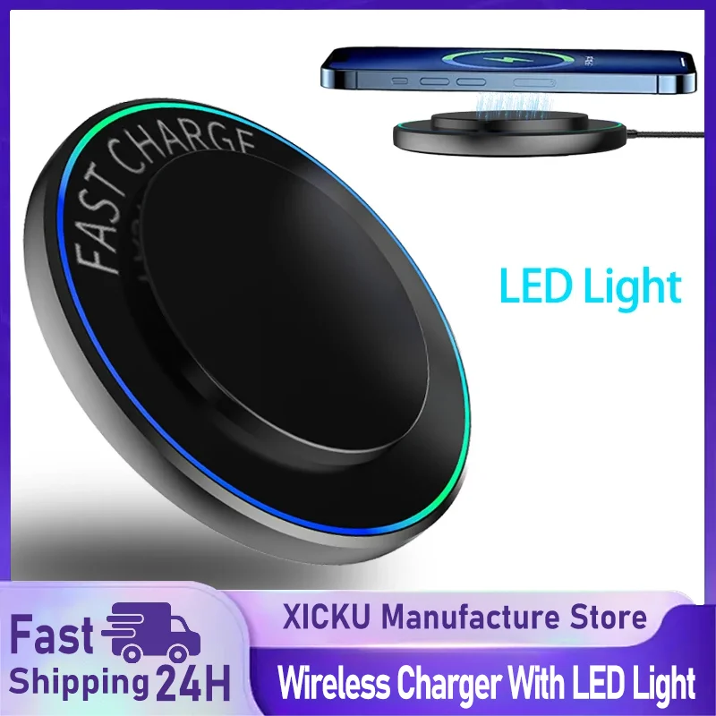 

Portable Mini Desktop 100W Wireless Charger Stand Pad For iPhone 17 16 15 14 13 12 Pro Max Samsung Xiaomi Fast Charging Station