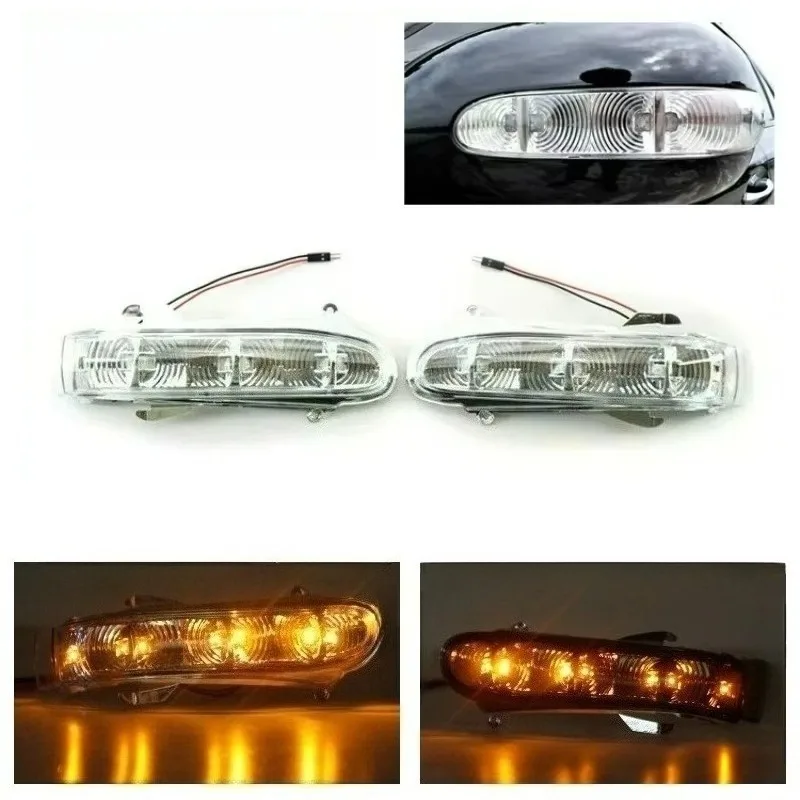 

Car LED Mirror Turn Signal Light RearView Mirror Lamps For Mercedes Benz S-Class W220 1999-2002 CL-Class W215 1999 2000-2003 New