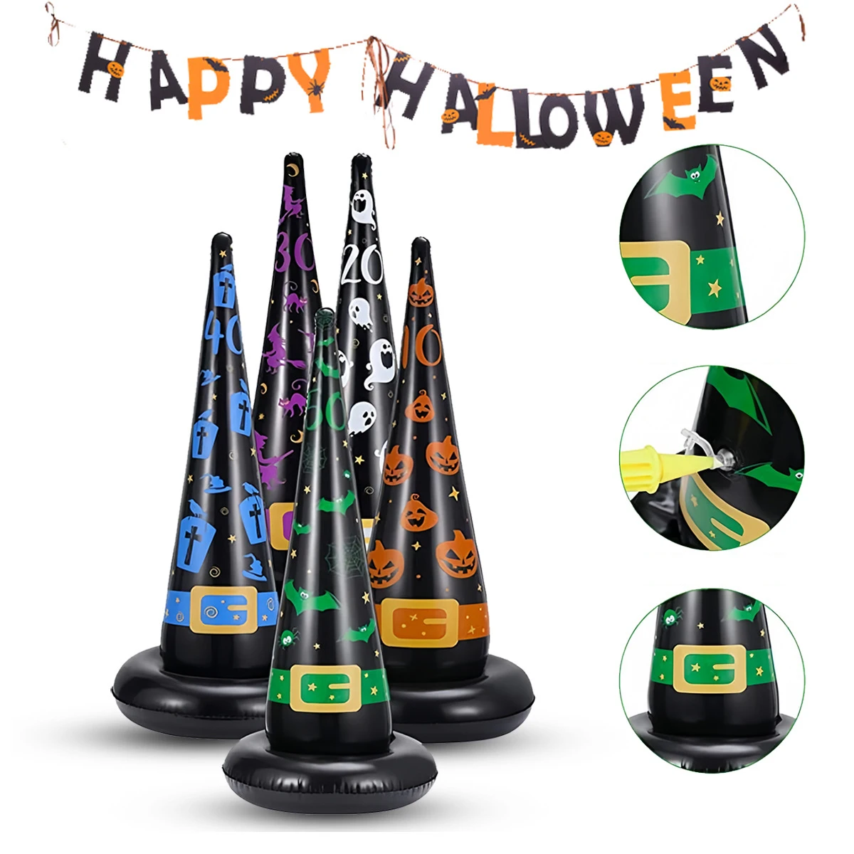 Jogos de Halloween Toss para crianças e adultos, atividades super divertidas, jogos de família, 15pcs