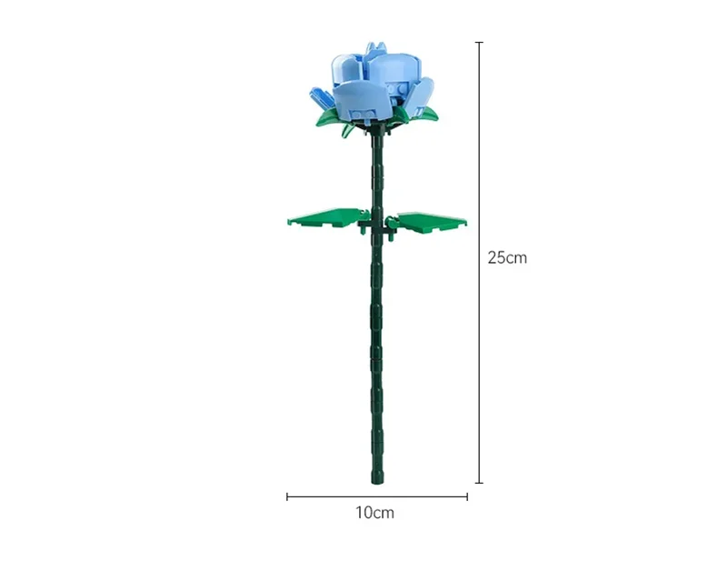 KNEW BUILT 3D Rose Building Blocks Toys-Everlasting Love,Perfect Valentine's Gift ,DIY Flower Home/Desk Decor,Simple Assembly
