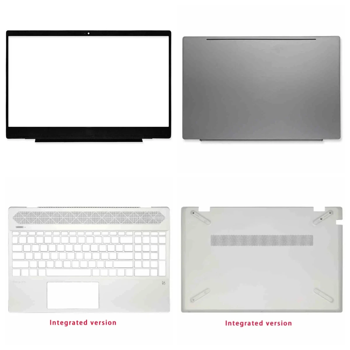 Compatible with 15-CS, 15-CW,TPN-Q208,TPN-Q210: LCD Top Cover, Screen Bezel, Palm Rest, Hinge, and Bottom Hinge Cover for Laptop
