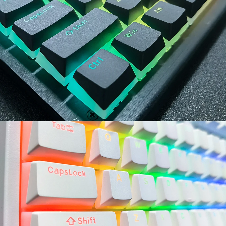 Pudim chanfrado Keycaps para teclado mecânico, único lado chanfrado, OEM Profile,PBT,Doubleshot, Backlit Legends