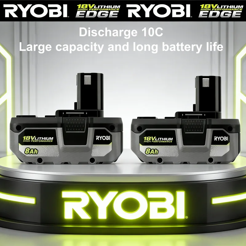 

Discharge 10C RYOBI ONE+ 18V 6.0/8.0Ah Rechargeable Lithium Battery High Capacity Long Runtime for All ONE+ Cordless Power Tools