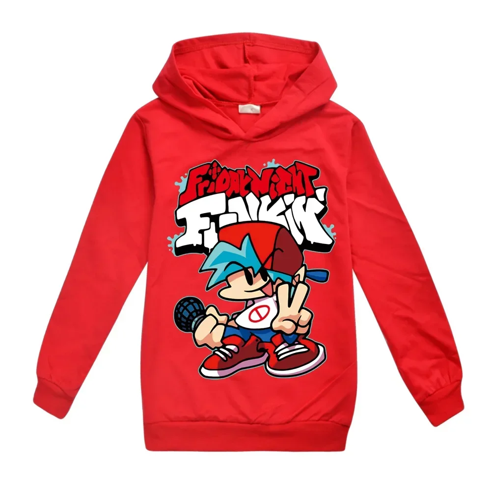 Friday Night Funkin Kids Spring Autumn Hoodie Shirt Children Boys Cartoon Print Hoody Tops Sweatshirt Girl Casual Wear Clothes