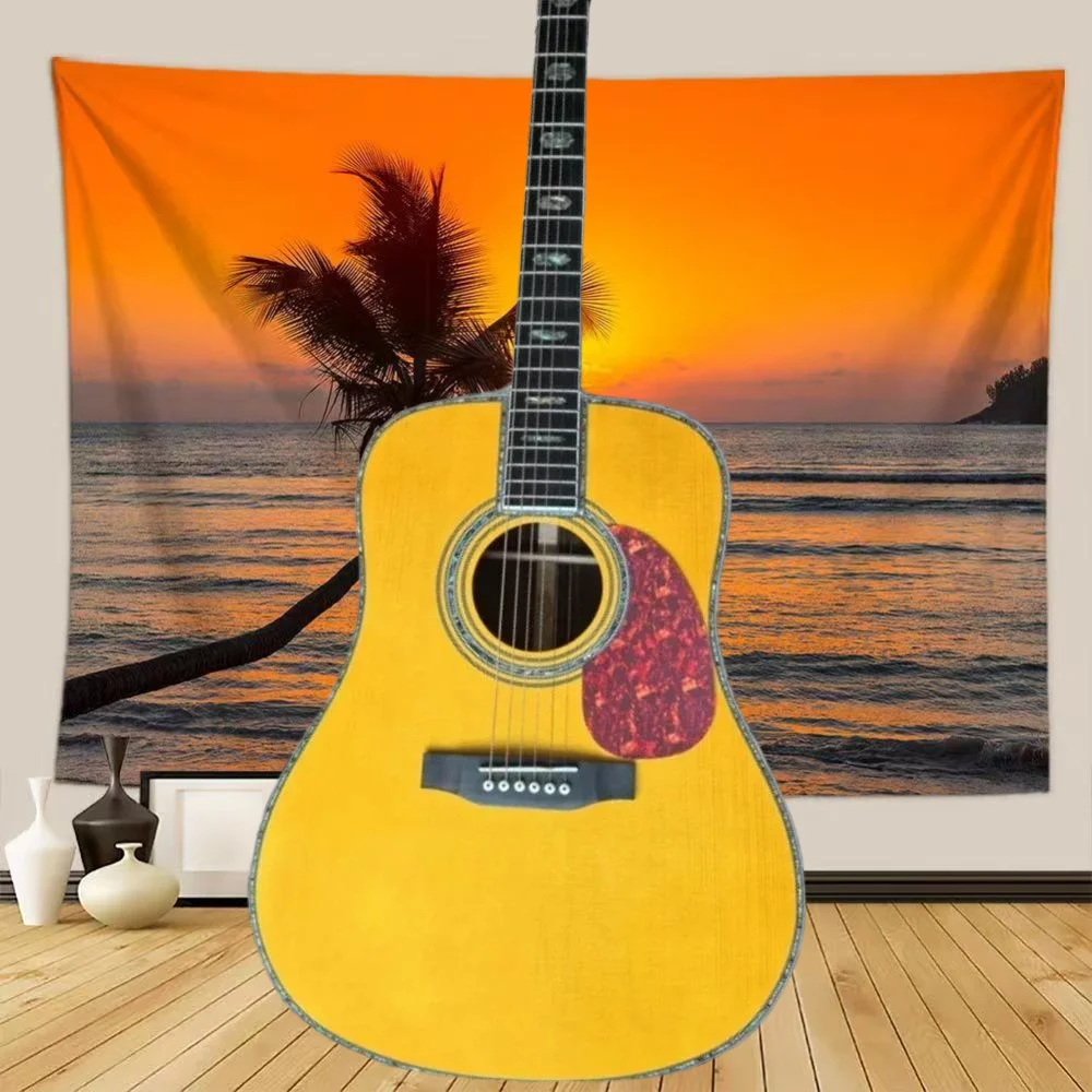 

41 Inch D45 Series Acoustic Guitar Solid Wood Yellow Picea Asperata Body Professional Warm Tone Excellent Sound Free Shipping