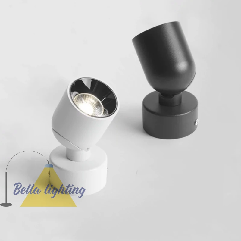 

350 ° rotation 90 ° folding spotlight can freely rotate surface mounted ceiling/75 hole embedded COB spotlight