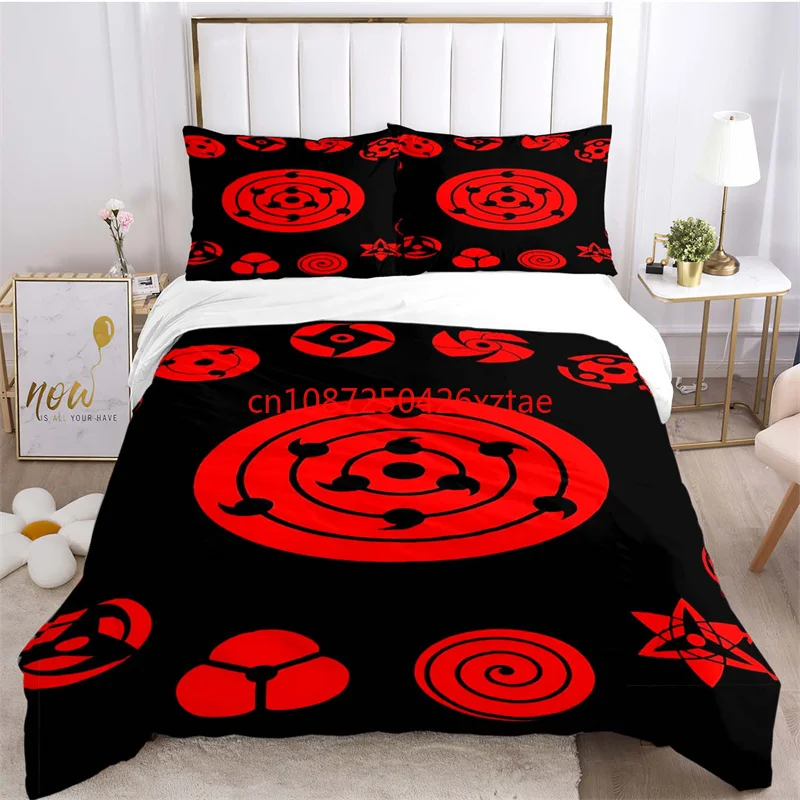 

Red Cloud Anime 3D Cartoon Duvet Cover Sets Comforter Bed LinenKids Bedding Set Akatsuki Japan Twin Queen King Single Size Gift