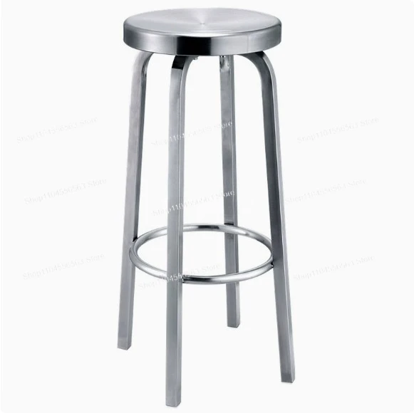 

Metal Bar Stool with Backrest Industrial Style Stainless Steel Chair for Bar Kitchen Restaurant Home Use