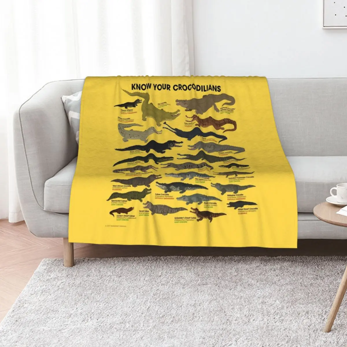 Know Your Crocodilians Throw Blanket Retros Plush Luxury St Heavy for winter Hairys Blankets