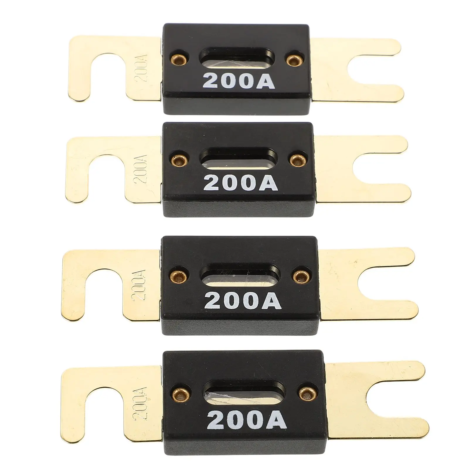 

4 Pcs Car Audio Insurance Film Power Fuse Inline Holder Anl Disconnector Breaker Black Main