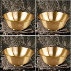 Three Phase Moon Pentagram Brass Bowl Tarot Divination Astrology Witchcraft Meditation Altar Rituals Witch Supplies Home Decor
