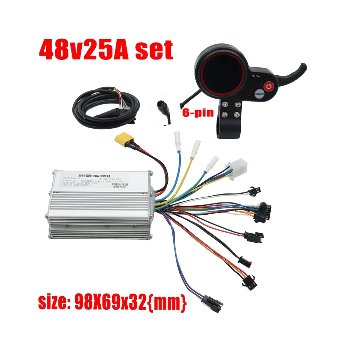 48V 25A Electric Scooter Controller Dashboard Kit with TF-100 Display Scooter for Electric Scooter Parts