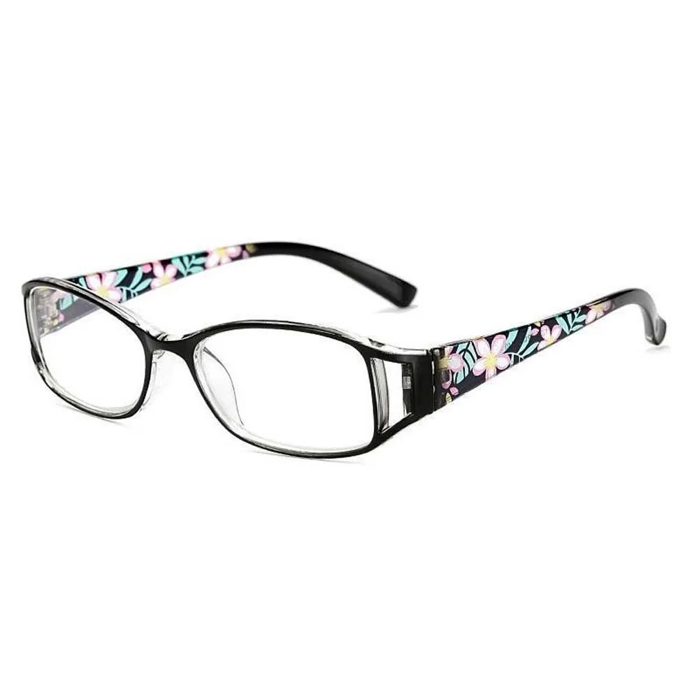 

Alloy Elderly Reading Eyewear PC Flower Printed Folding Presbyopic Glasses Japanese Style Resin Anti Blu-ray Eyewear Women