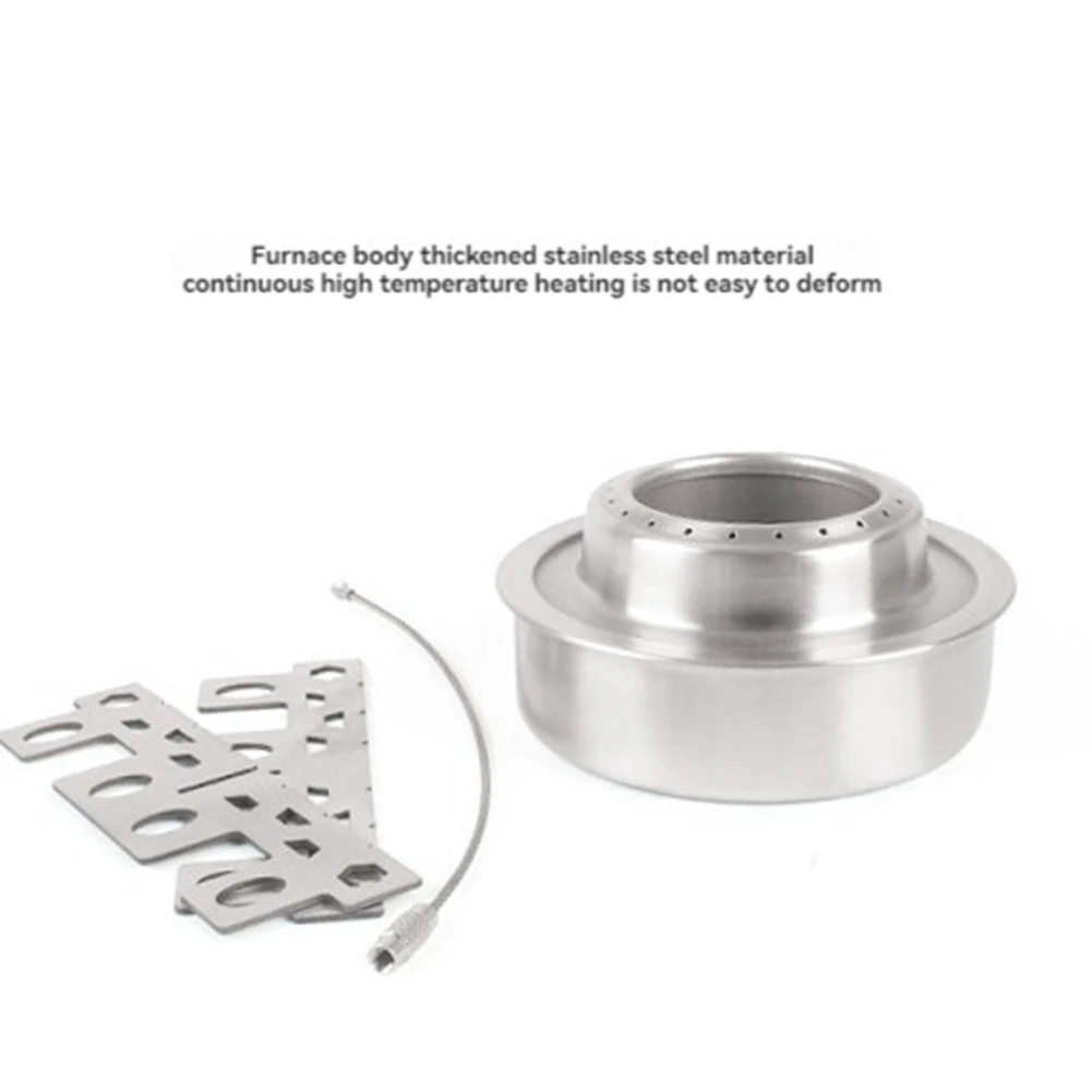 Портативная мини-спиртовая плита с крестами, подставка для плиты, спиртовая горелка для уличного лагеря, походов, походов, приготовления пищи A-ABJQ