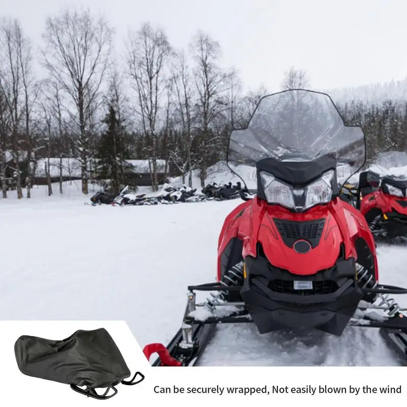 

Trailerable Snowmobile Cover Non Scratch Hood Liner Elastic Cord Waterproof UV Resistant Storage Machine Cover For Snowmobiles