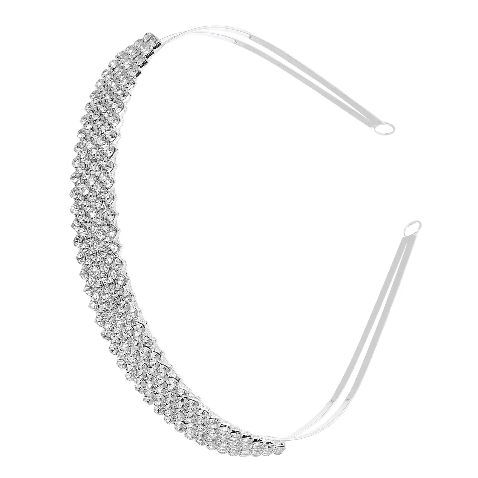 

Серебряная заколка для волос со стразами из сплава, свадебная повязка для волос, хрустальные заколки для невесты, для помолвки, вечеринки, свадебная заколка-петля