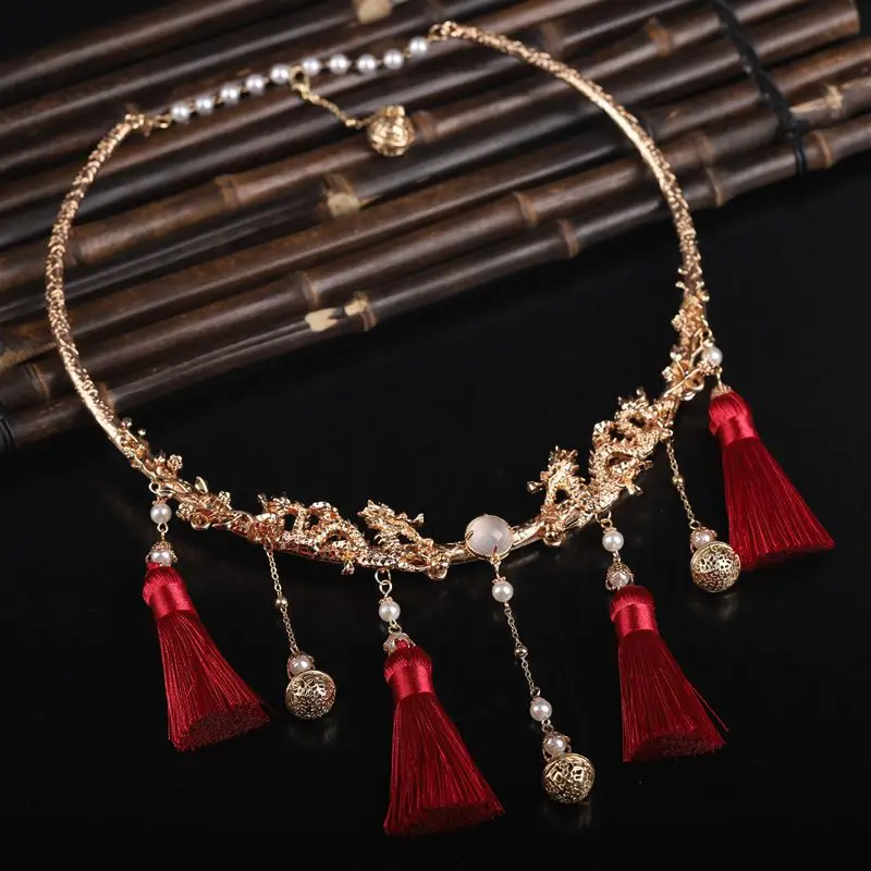 

Luxury Necklace for Women Wedding New Year Hanfu Jewelry 2024