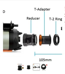 Obiettivo riduttore CelestronC8HD C925HD C11HD  0.7x 43% Breder Fov Voor Edgehd 800 C8HD 8 