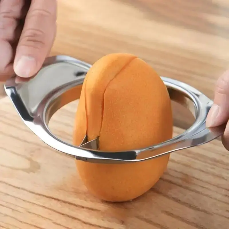 Frutas corer manga slicer descascador de manga aço faca ferramenta corte frutas cortador mangueira corer frutas ferramenta cozinha do agregado familiar