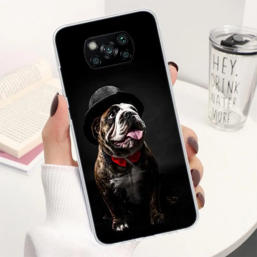 french Bulldog dog animals Phone Case For Xiaomi Mi 11 Lite 12X 11i 12T 11T 10T 9T Pro 13 12 10 9 8 Ultra 5G Soft Cover Coque Fu