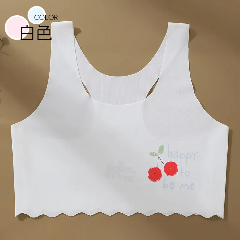 Teenage Ice Silk Seamless Underwear Developmental Period Little Girl Undershirt Student Bra Adolescent Girls Underwear