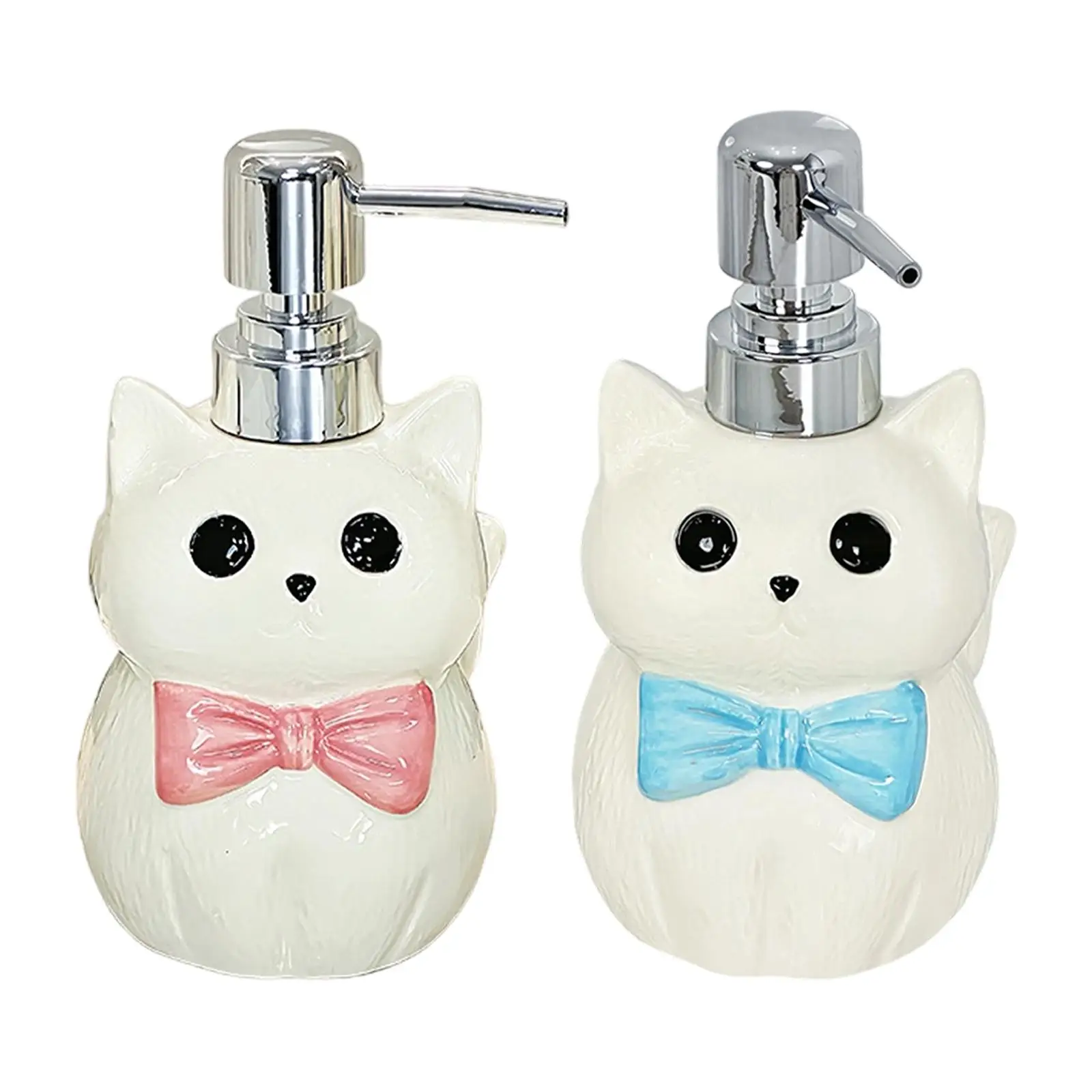 

Ceramic Soap Dispenser Refillable Hand Pump 370ml Lotion Bottle Bathroom Accessory for Kitchen Sink Hotel and Guest Room Use