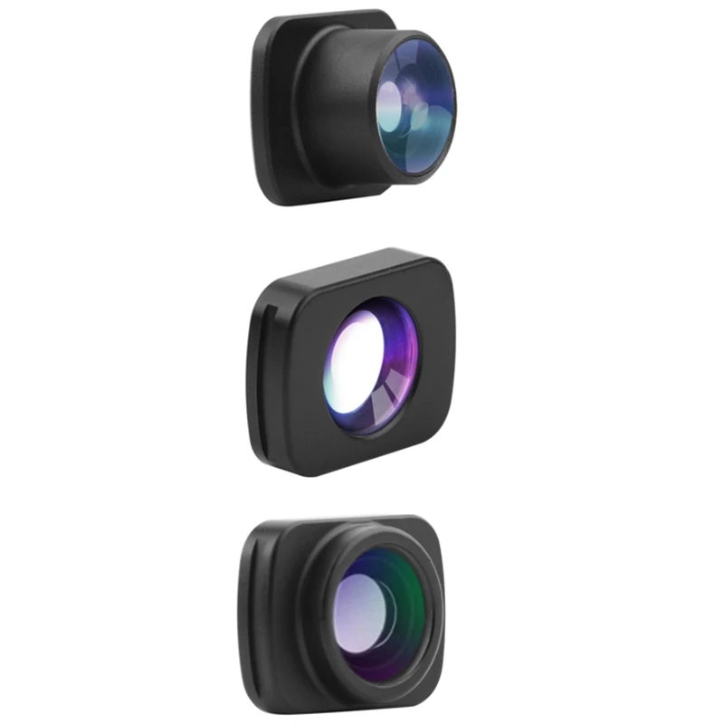 3-In-1 Wide Angle Macro Fisheye Lens Camera Kit for /2 Vlog Pocket Handheld Gimbal Lenses Accessories