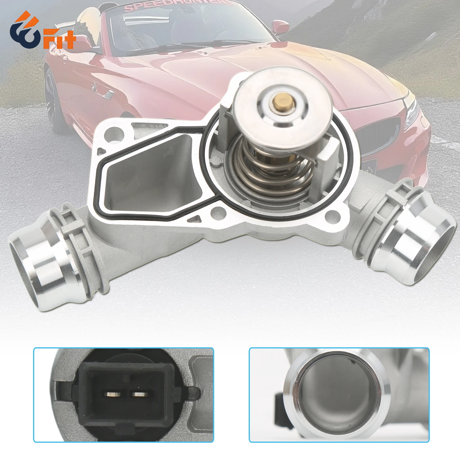 

Aluminium Thermostat Housing Assembly Coolant Water Pump Outlet for BMW 323 325 330 525 530 X3 Z3 Z4 X5 11537509227 11531437040