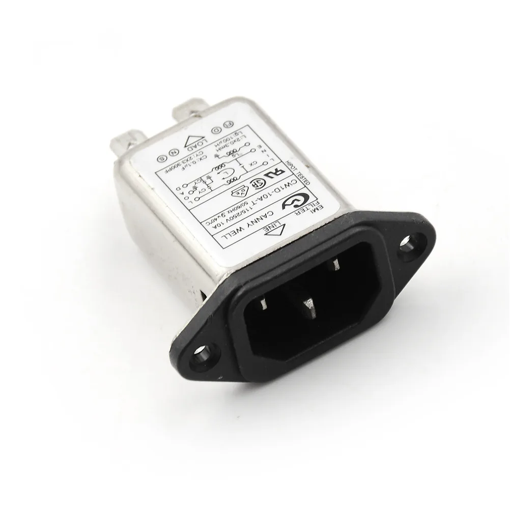 -1PCS EMI RFI Filter AC 250V 10A CW1D-10A-T Suppressor Power Line Noise Filter  0  0  0  0  0