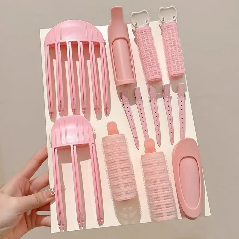 13-Piece Set High Cranial Top Magic Tools Hair-Root-Free Styling Clips Curling Irons Naturally Fluffy Bangs Hairdressing Equipme