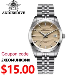 ADDIESDIVE AD2059 NH35 Automatic Mechanical Dive Watch 100m Waterproof  316L Stainless Steel 39mm Men Watches Relojes Hombres