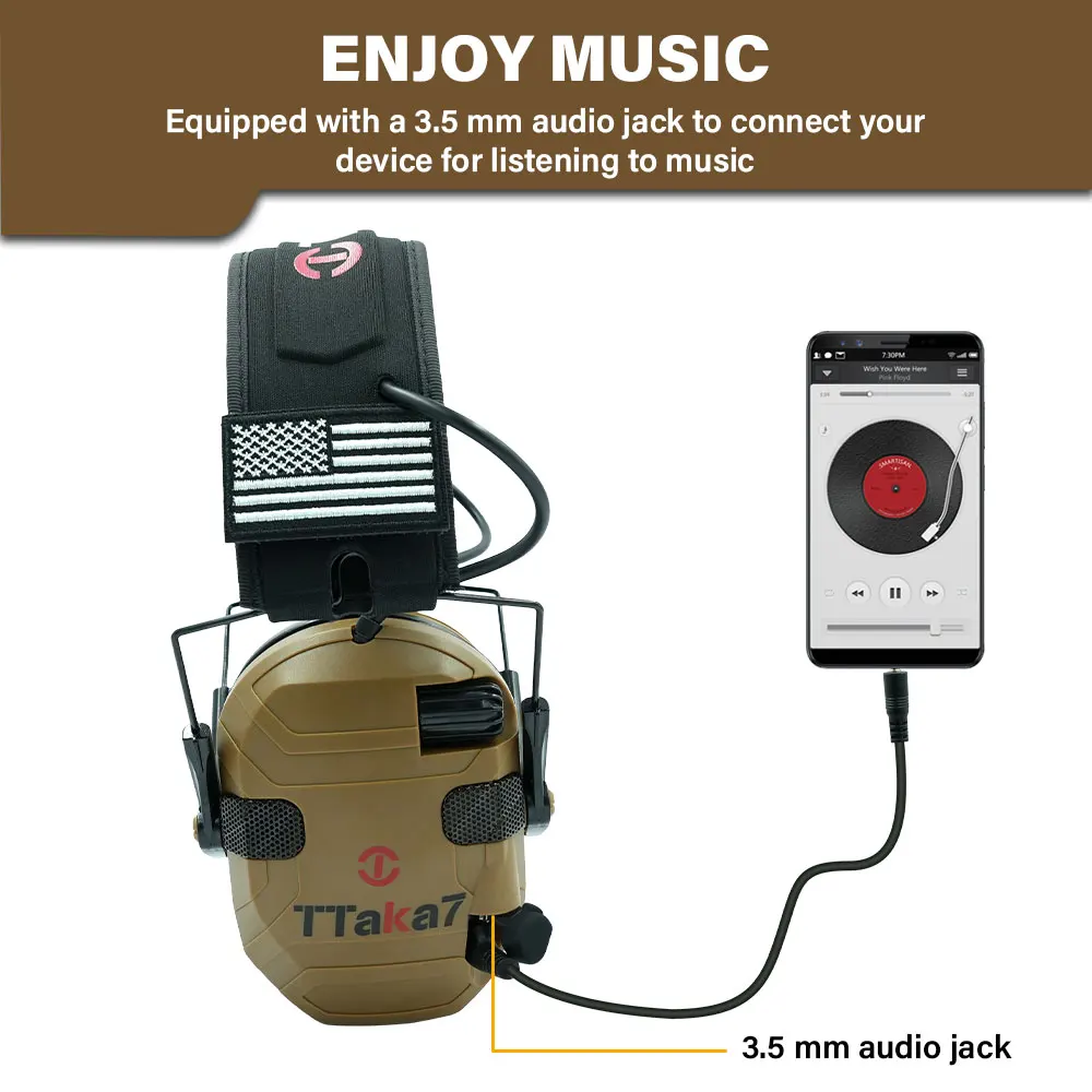 

Electronic Shooting Headset Headphones for Hearing Protection Ear Protect Noise Reduction Active Hunting Tactical Earmuff