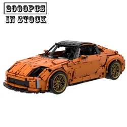 New MOC-123305 350z (Fairlady Z Z33) Supercar Racing Car Vehicle Sport Model  Building Blocks Kid Educational Toy Birthdays Gift